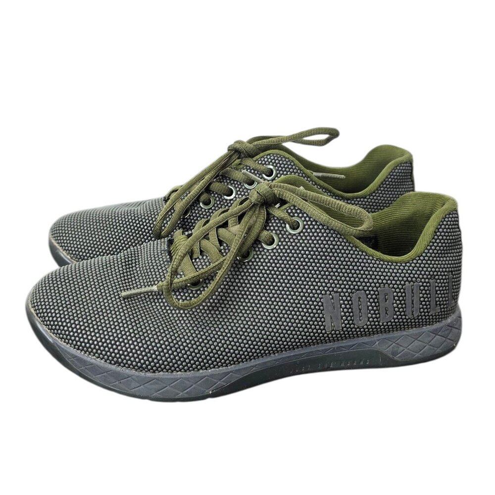 NOBULL Womens Olive Lace Up Training Shoes, Workout, Athletic, Size 7